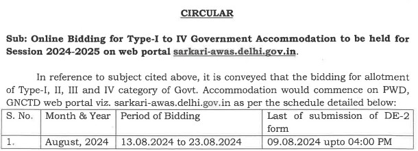 Bidding notice